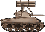 Sideview of T34E1 Calliope